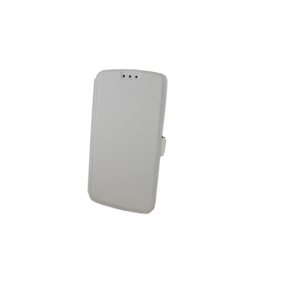 Husa LG Optimus G3 D830 piele, eco POCKET BOOK, Alb