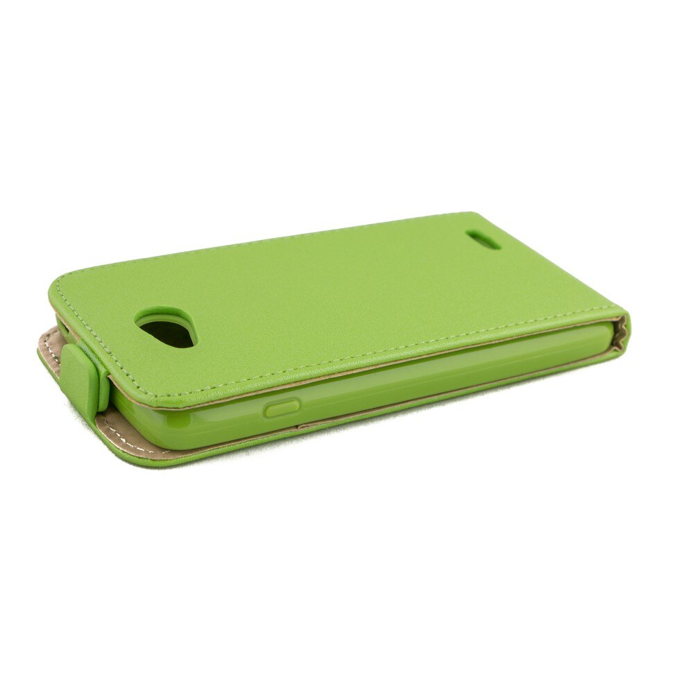Husa LG L90 D405N, piele, ECOPOCKET SLIM, Verde