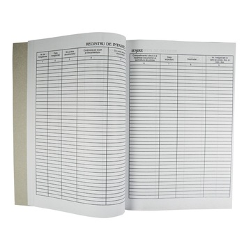 Registru intrare iesire corespondenta A4 , portret - coperta carton alb , economic , 100 pagini Registru intrare iesire corespondenta A4 , portret - coperta carton alb , economic , 100 pagini