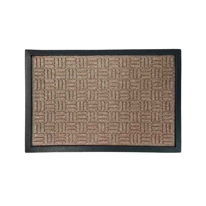 Covoras intrare Duramat, Cauciuc/Polipropilena, Bej, 40 X 60 cm