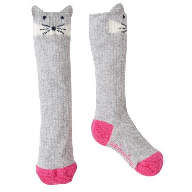 Sosete Friendly Face, Fete, Gri, 6-12 luni, Frugi