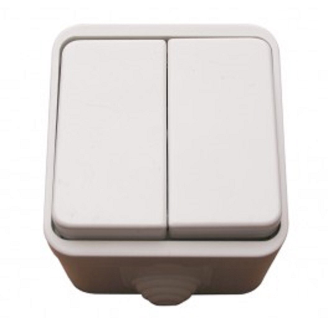 Intrerupator dublu PT alb