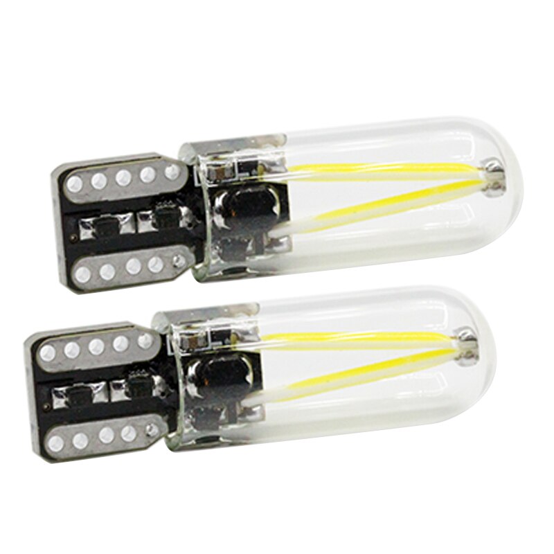 Set 2 buc LED T10 W5W Motor Starter, Canbus, COB siliconat, 80 lumeni, rezistent la temperaturi inalte