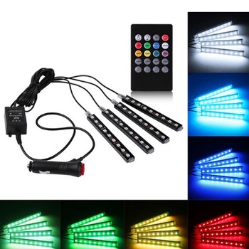 Kit 4 benzi LED RGB Interior/Exterior IP68 Dimmer Muzical SUPERBRITE Montaj interior sau exterior Kit 4 benzi LED RGB Interior/Exterior IP68 Dimmer Muzical SUPERBRITE Montaj interior sau exterior