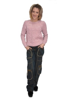 Blugi comozi in stil barbatesc cu buzunare mari,D&J Exclusive, Kaki Blugi comozi in stil barbatesc cu buzunare mari,D&J Exclusive, Kaki
