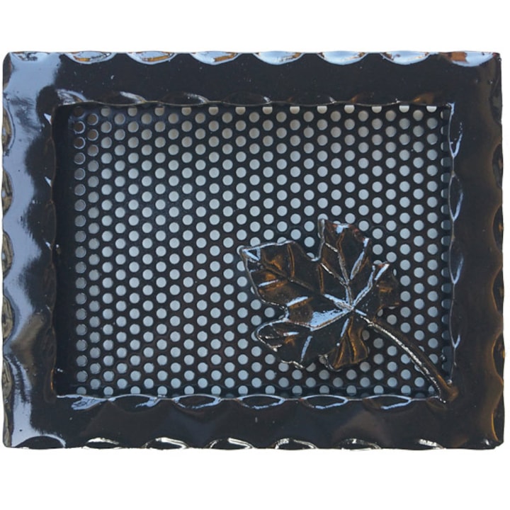 Kovácsoltvas kandalló szellőzőrács 250×200 mm fekete