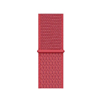 Curea material textil, Compatibila cu Apple Watch 1/2/3/4, Bratara Sport cu arici, 40mm, Rosu Curea material textil, Compatibila cu Apple Watch 1/2/3/4, Bratara Sport cu arici, 40mm, Rosu