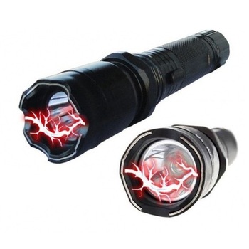 Lanterna cu Electrosoc Flashlight cu Led 1200kv din Aluminiu Lanterna cu Electrosoc Flashlight cu Led 1200kv din Aluminiu