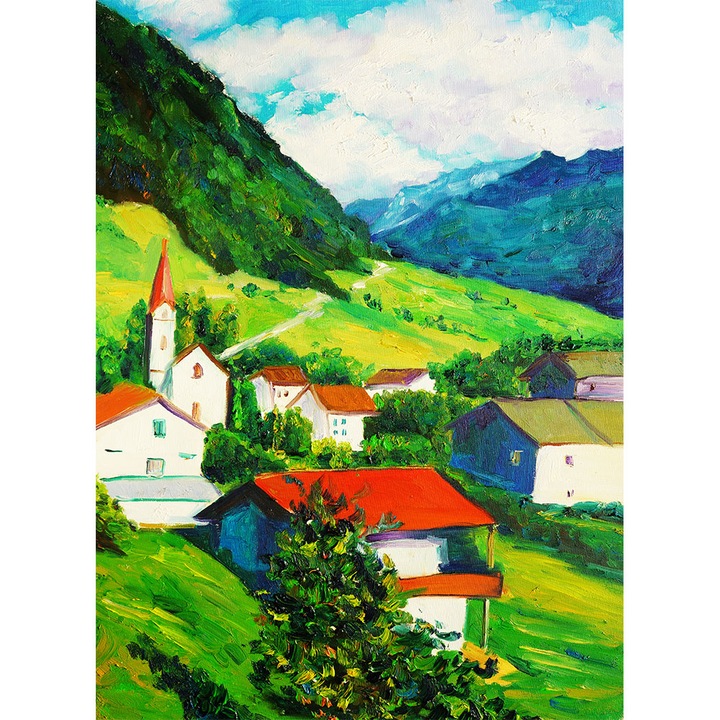 Tablou grand canvas "reproducere pictura ulei" - 120 x 80cm