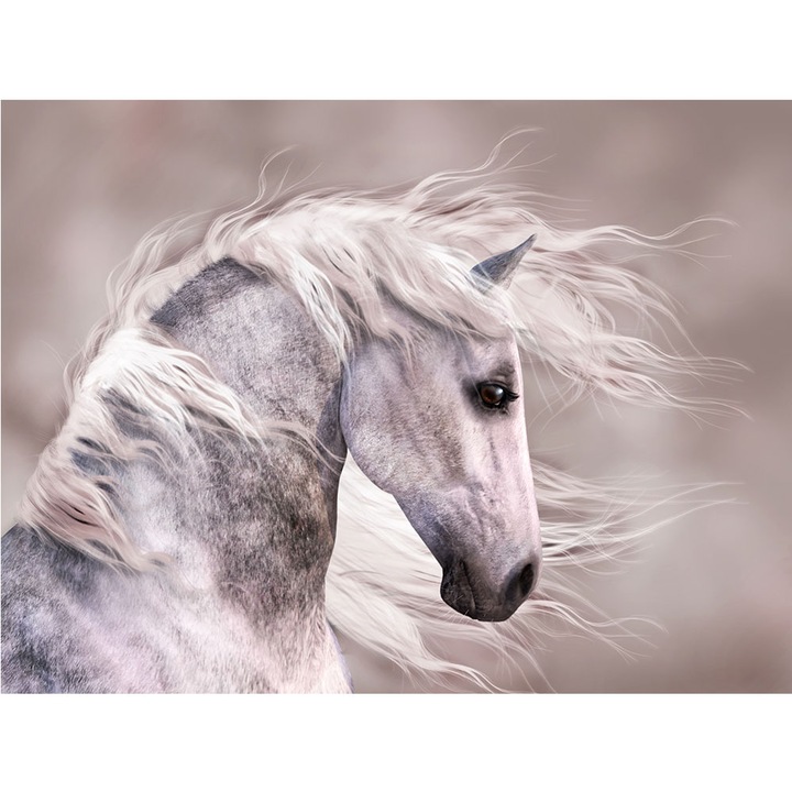 Tablou grand canvas "sepia grey horse" - 120 x 80 cm
