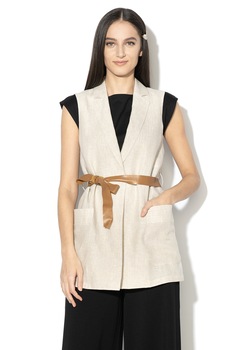 Pennyblack, Vesta de in cu revere decupate Fagotto, Maro nisip, M Pennyblack, Vesta de in cu revere decupate Fagotto, Maro nisip, M