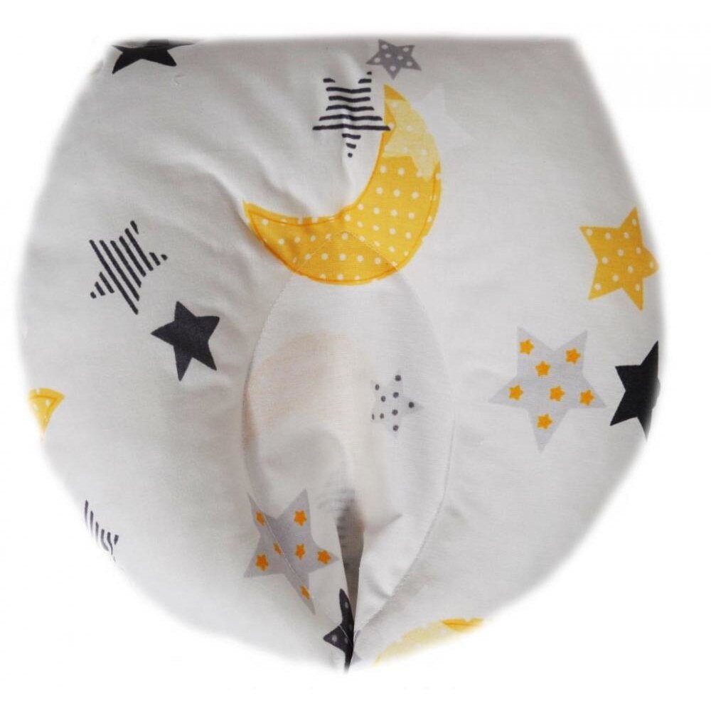 Perna pentru formarea capului bebelusului Nichiduta 20x20cm Yellow Moon White