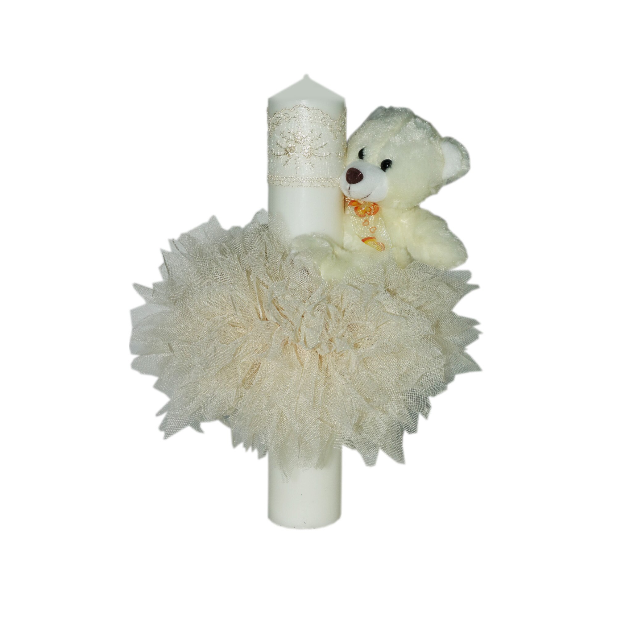 Lumanare pentru botez, ivoire, 35x5 cm, dae2082