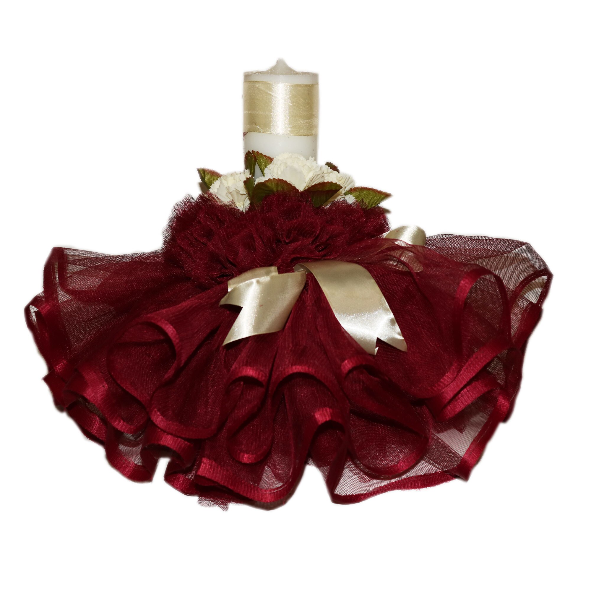 Lumanare pentru botez, grena, 30x7 cm, dae2121