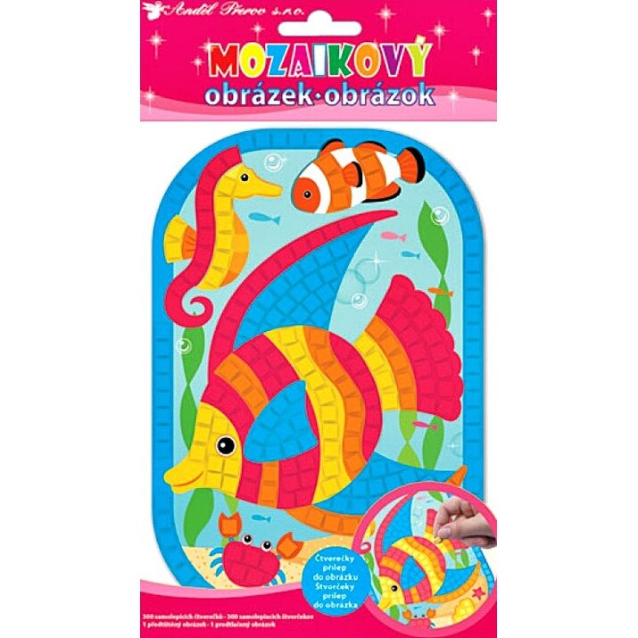 Set imagine mozaic cu patrate autoadezive - Pesti 25 x 14 cm