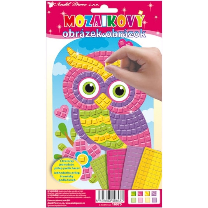 Set imagine mozaic cu patrate autoadezive - Buftinta, 25 x 14 cm