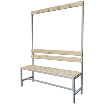 Banca vestiar cu spatar si cuier L1200, 1200x360x1600 mm (LxlxH), ECO+ Banca vestiar cu spatar si cuier L1200, 1200x360x1600 mm (LxlxH), ECO+