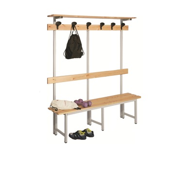 Banca vestiar cu cuier pentru 6 persoane PF/LE/A/M/2000, 2000x350x1850 mm (LxlxH), Italia Banca vestiar cu cuier pentru 6 persoane PF/LE/A/M/2000, 2000x350x1850 mm (LxlxH), Italia