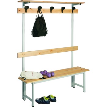 Banca vestiar cu cuier pentru 5 persoane PF/LE/A/M/1500, 1500x350x1850 mm (LxlxH), Italia Banca vestiar cu cuier pentru 5 persoane PF/LE/A/M/1500, 1500x350x1850 mm (LxlxH), Italia