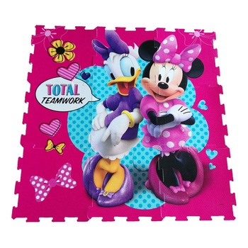 Covor Puzzle Minnie Mouse si Donald Duck , din spuma, ATS, 91X91 cm pentru copii Covor Puzzle Minnie Mouse si Donald Duck , din spuma, ATS, 91X91 cm pentru copii