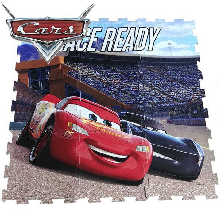 Covor Puzzle pentru copii cu Disney Cars , ATS, 9 piese , 91x91 cm