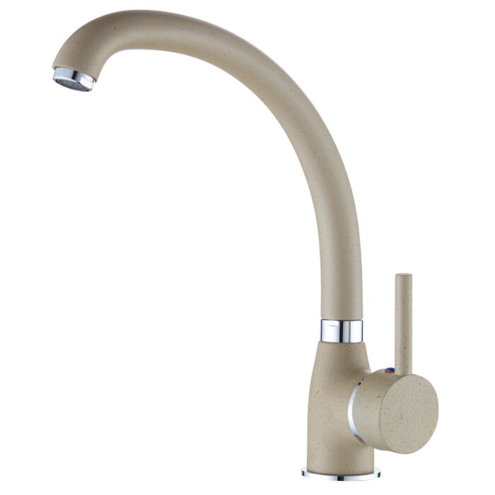 Baterie bucatarie Evosanitary, 4001, tip C, monocomanda, racorduri, bej