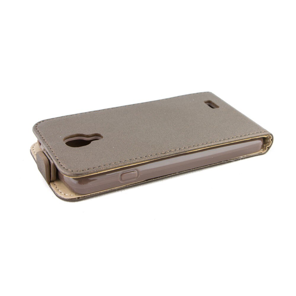 Husa piele, ECO SLIM, Pocket LG F70D315, Maro
