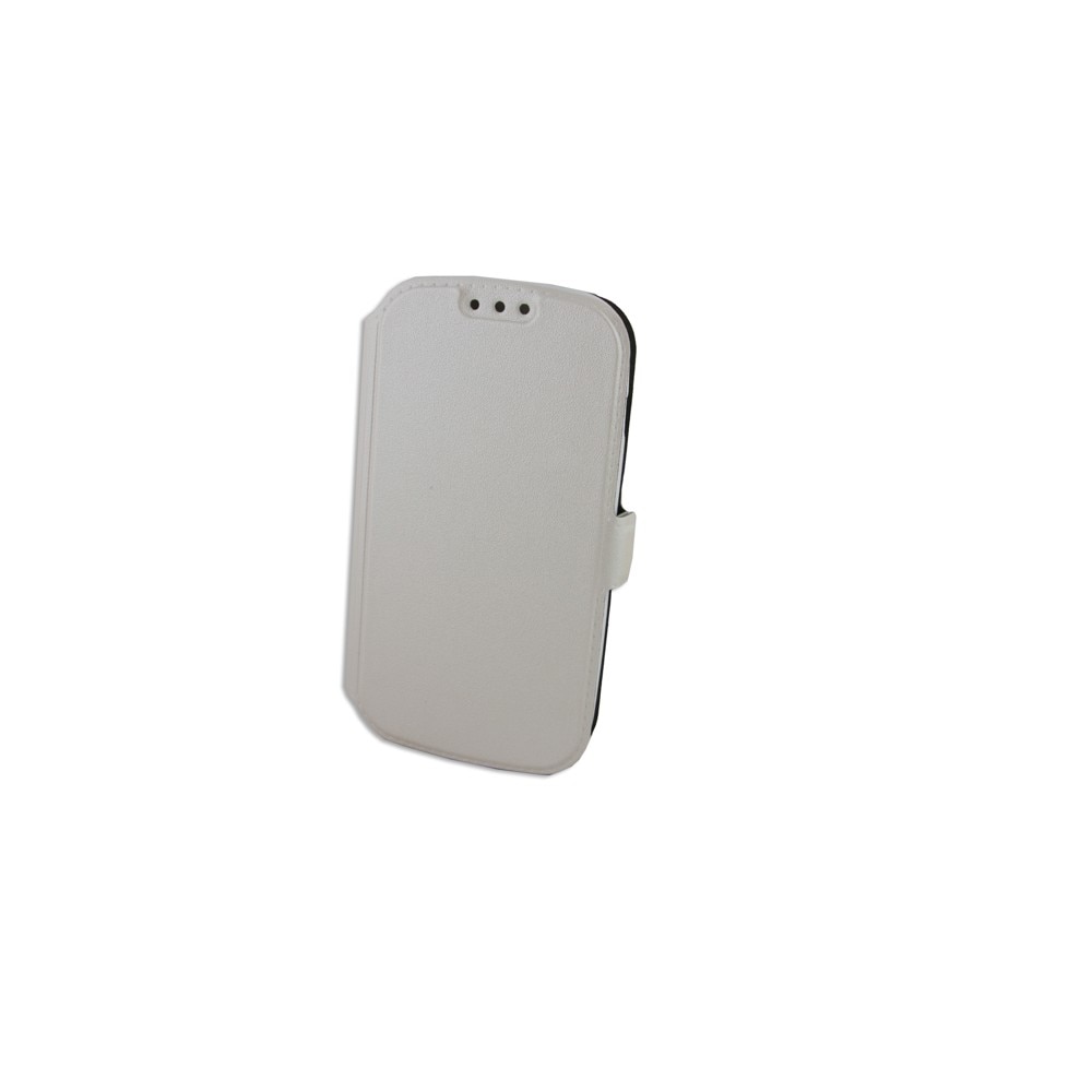 Husa piele, ECO SLIM, POCKET BOOK Galaxy Trend S7560/S Duos S7562, Alb