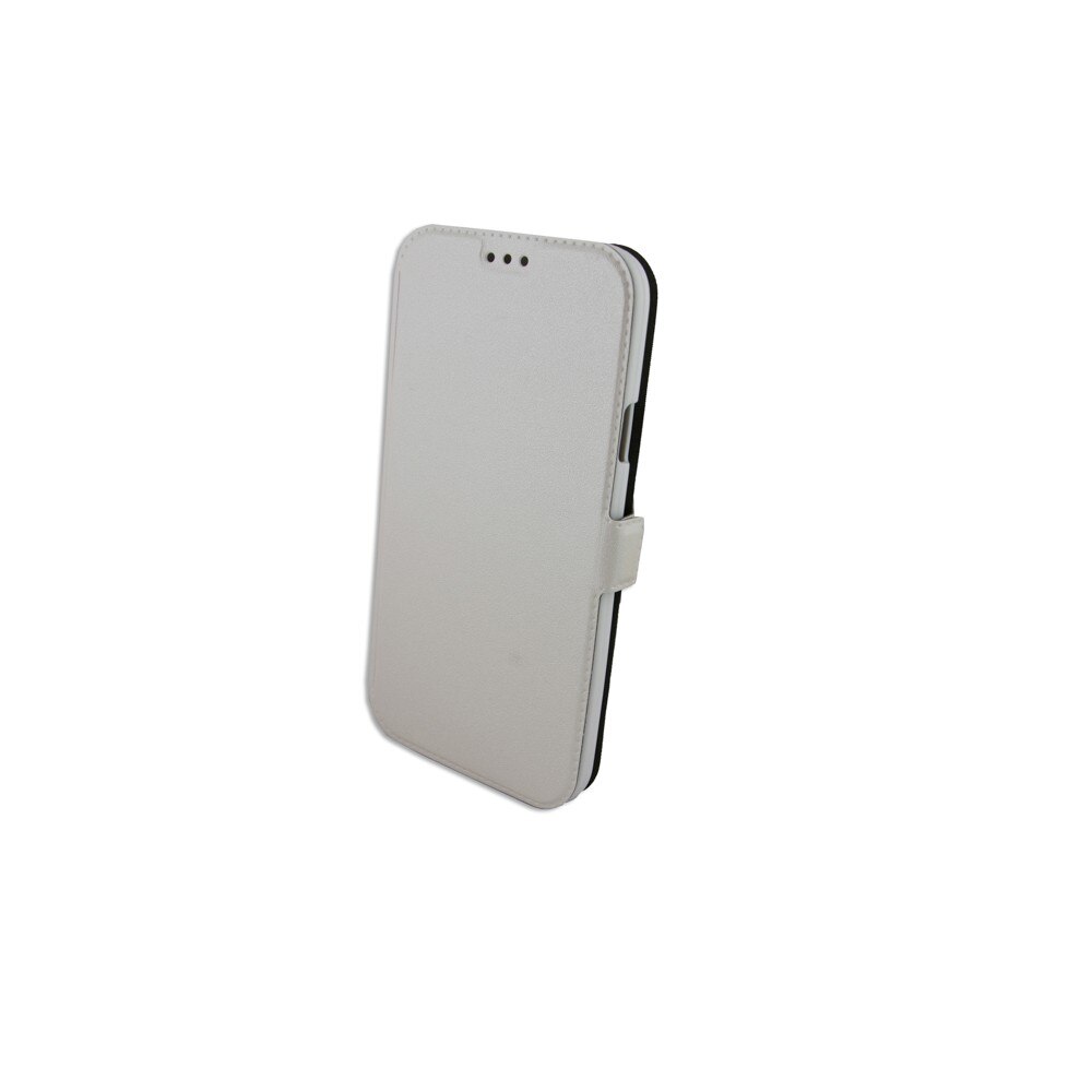 Husa piele, ECO SLIM, POCKET BOOK, Samsung Galaxy S5 G900, Alb