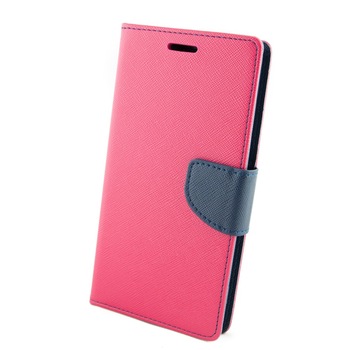 Husa piele, ECO Sony Ericsson Xperia M4 Aqua Fancy, Roz/Albastru Husa piele, ECO Sony Ericsson Xperia M4 Aqua Fancy, Roz/Albastru