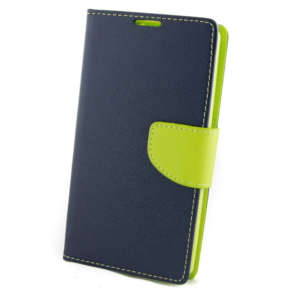 Husa piele, Eco Fancy, LG Magna, Albastru/Lime