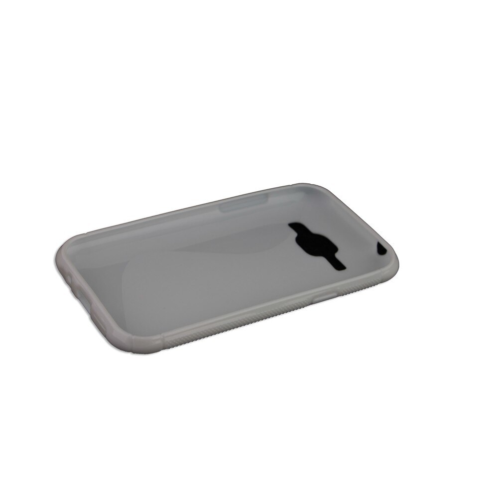 Husa silicon, Samsung Galaxy J1 Sline, Alb