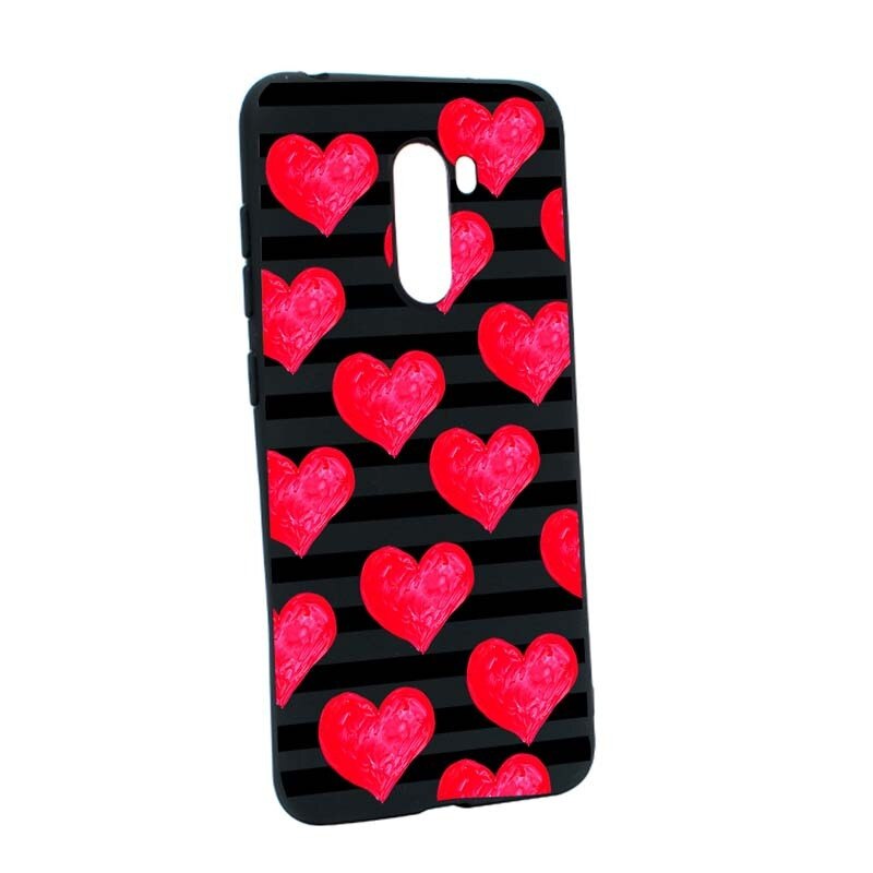 Husa Xiaomi PocoPhone F1, Silicon, Red Heart B102