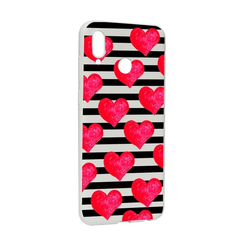 Husa Huawei Honor Play, Silicon, Red Heart W102