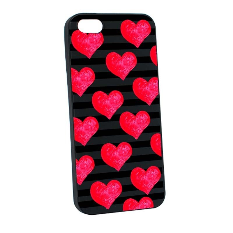 Husa Apple iPhone SE / 5S / 5, Silicon, Red Heart B102