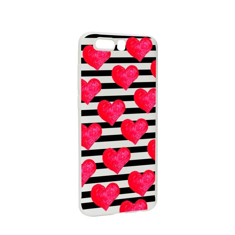 Husa Huawei Honor 9, Silicon, Red Heart W102