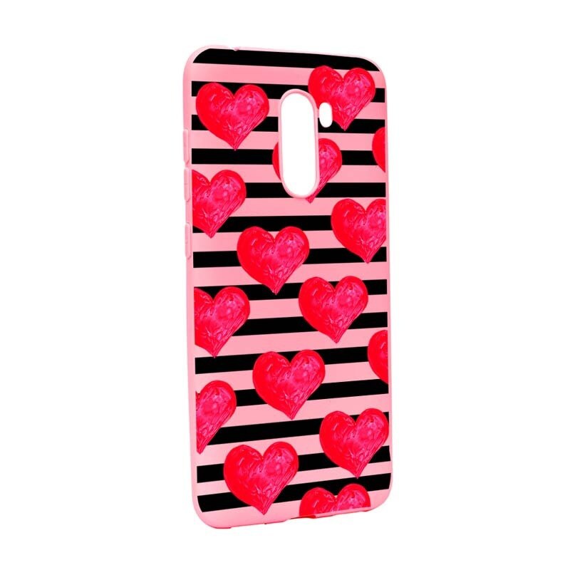 Husa Xiaomi PocoPhone F1, Silicon, Red Heart P102