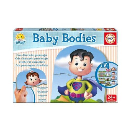 Set 4 Puzzles Educa, Baby Bodies , Calitate superioara, 2 ani + , Promoveaza concentrarea, TN