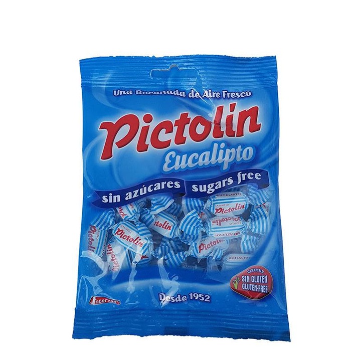 Bomboane cu Eucalipt fara zahar, Pictolin, 65g