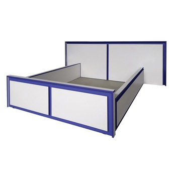 Pat Santander, pal melaminat Alb Nymfa/ Albastru Pat Santander, pal melaminat Alb Nymfa/ Albastru