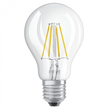 Bec LED Osram clasic, E27, 4W, lumina calda, cu filament 2 bucati, AN Bec LED Osram clasic, E27, 4W, lumina calda, cu filament 2 bucati, AN