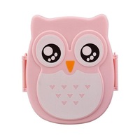 cutie pentru pranz copii caserola mancare cutie sandwich lunch box model bufnita roz fmd170 imagen 33_0_
0