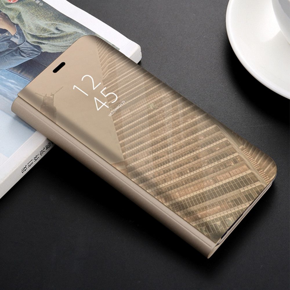 Husa Huawei P20 Lite Flippy Flip Cover Oglinda Auriu