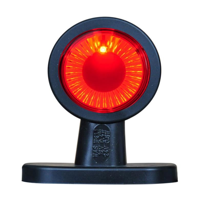 Lampa gabarit cu brat drept 95mm, 411bc, LED, alb-rosie, 12-24V Was