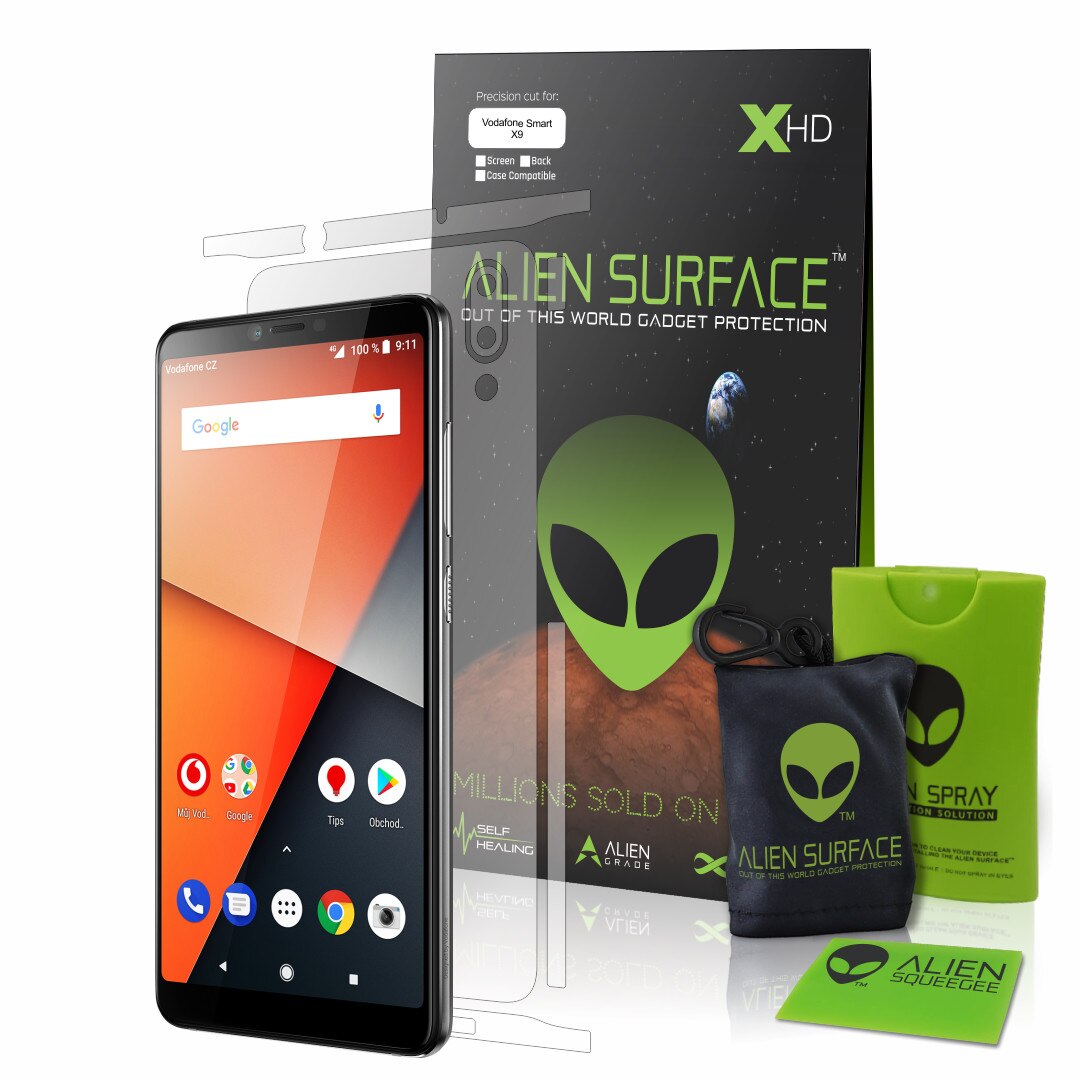 Folie Alien Surface HD, Vodafone Smart X9, protectie spate, laterale + Alien Fiber Cadou