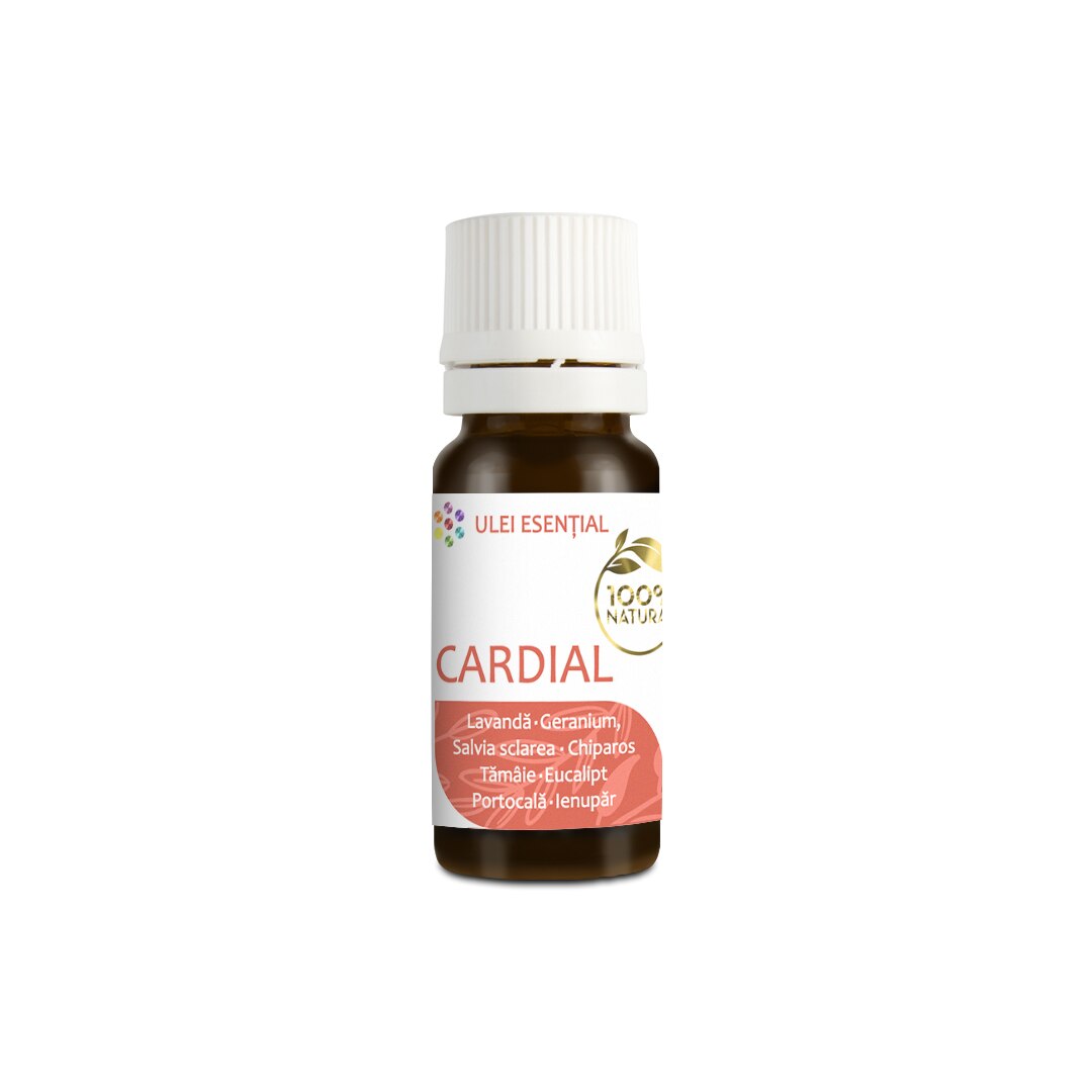 Mix sinergic de uleiuri esentiale naturale, Cardial, pentru sanatatea sistemului circulator, 10ml