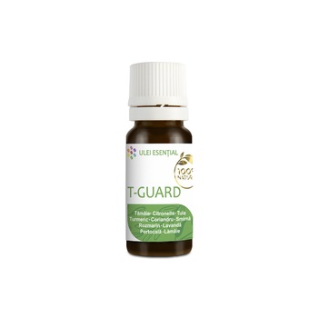 Mix sinergic de uleiuri esentiale naturale, T-Guard, cu efect proprietati antitumorale, 10ml Mix sinergic de uleiuri esentiale naturale, T-Guard, cu efect proprietati antitumorale, 10ml