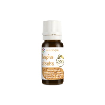 Mix sinergic Ayurvedic de uleiuri esentiale naturale, Kapha, pentru echilibrarea Kapha dosha, 10ml Mix sinergic Ayurvedic de uleiuri esentiale naturale, Kapha, pentru echilibrarea Kapha dosha, 10ml