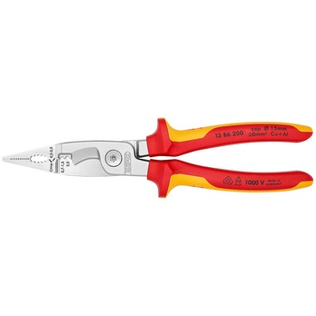 Cleste electrician cu 6 functii, manere izolate la 1000V, KNIPEX, 200 mm Cleste electrician cu 6 functii, manere izolate la 1000V, KNIPEX, 200 mm