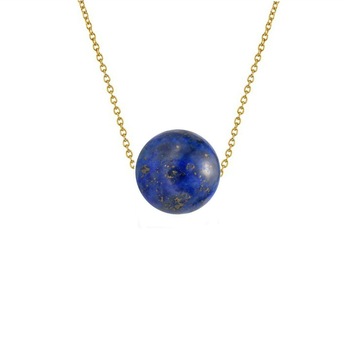 Colier Aur 14 karate cu Lapis Lazuli de 8 mm Colier Aur 14 karate cu Lapis Lazuli de 8 mm